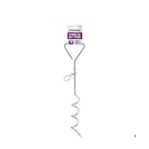 Pet spiral tie out stake - out,