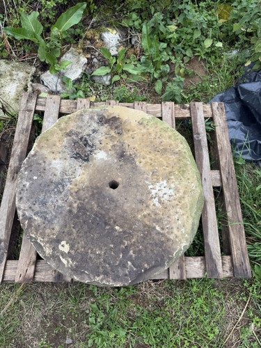 18th century mill stone - stone,