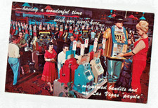LAS VEGAS, Nevada Casino Scene Gambling / Slot Machines Vintage 1960s Postcard