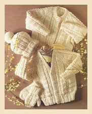 Baby's Cardigans Mittens Hat