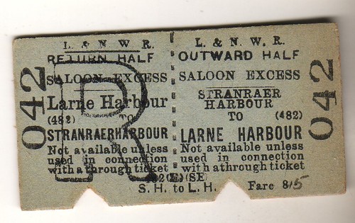 Railway ticket lnwr stranraer - lnwr,