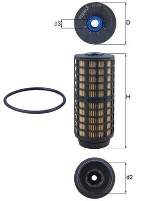 Mahle 399d fuel filter fits - 399d,