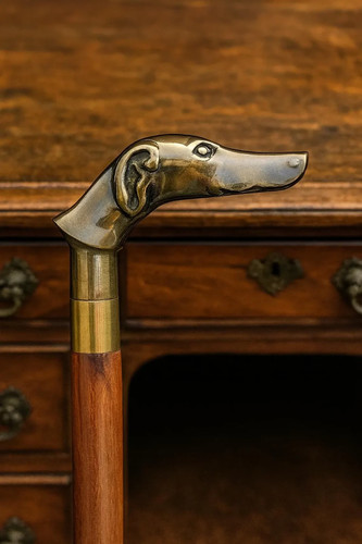 Black dog brass handle - brass, with