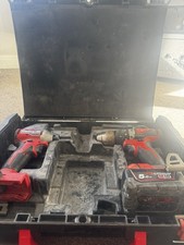 Milwaukee 18V Battery-Powered Impact Driver and Combi Drill with Box Kit +1 5amp