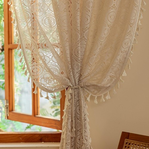 Boho lace curtains - boho, inches