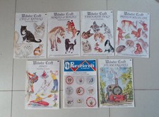 vintage iron on transfers 7 books punch needle Craft books Embroidery pyrography