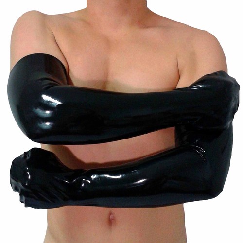 Brand new long latex mittens - long,