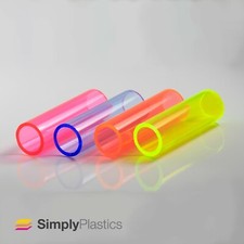 Fluorescent Extruded Acrylic Plastic Perspex Tube Pipe / Various Outer Diameters