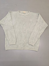 Hawick Knitwear Jumper Large Light Grey Crewneck Made In UK Vintage