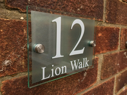 Modern house sign - house, plaque