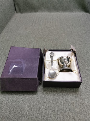 Silver plated teddy bear egg - bear,
