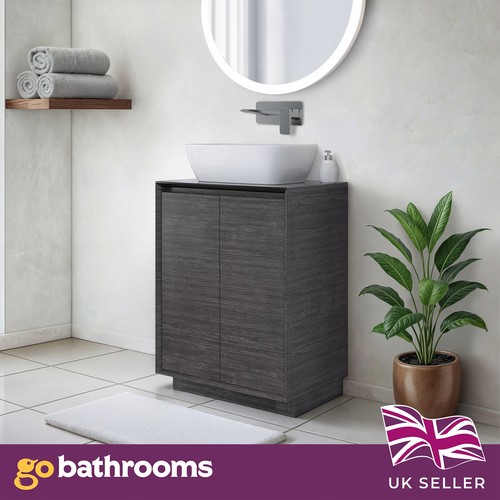 600mm vanity unit black - vanity,