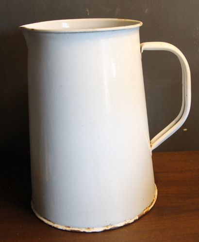 Vintage white enamel - vintage, pitcher