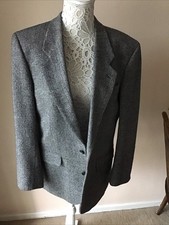 Dunn and Co mens size 38" lambswool grey herringbone jacket