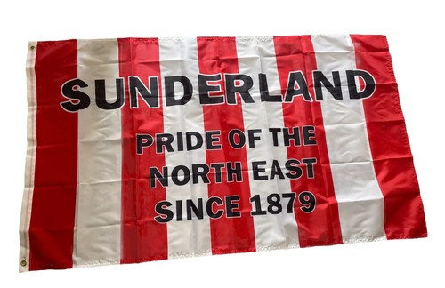 Sunderland flag 5ft 3ft - by,
