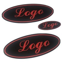 Ford Fiesta Mk7.5 /ST180 Gel Badge Overlays Black & Red Gloss Front back s/wheel