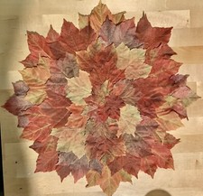 5 NICE HAND CRAFTED SILK FALL LEAVES PLACEMATS! THANKSGIVING/FALL! SO UNIQUE!