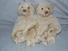 Happy Horse bear comforter soft toy TWO brown teddy  blankie rattle