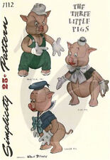 Reproduction Vintage Three Little Pigs Sewing Pattern S7112