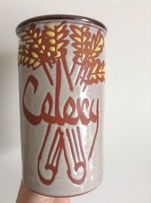 Vintage Scarce The Wellhouse Pottery Paignton Celery Vase Jar Toni Raymond 64-82