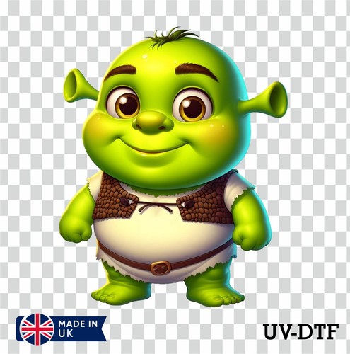 Shrek dtf sticker glass - uv,