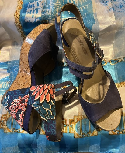 Clarks softwear floral suede - softwear,