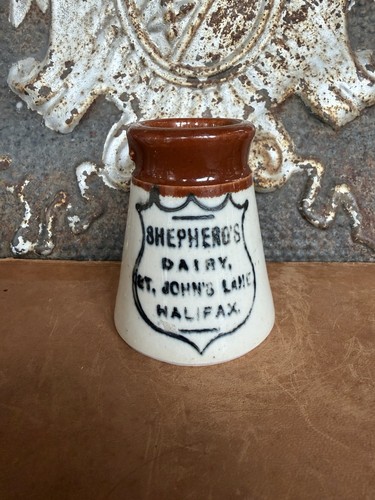 Antique stoneware cream pot - stoneware,