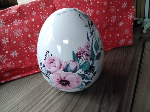 Ceramic egg floral ins h - ins, h.