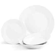 Sabichi 12pc Day to White Porcelain Dinner Set - Microwave & Dishwasher Safe