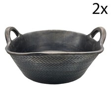 2 x 21 Litre Rubber Skip Feed