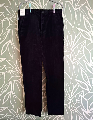 Men black corduroy slim - men's,