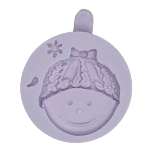 Snowman head bow silicone - head,