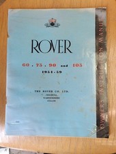 Rover P4 Owners Instruction Manual