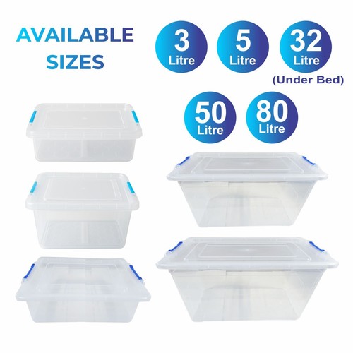 Clear plastic storage - plastic, boxes