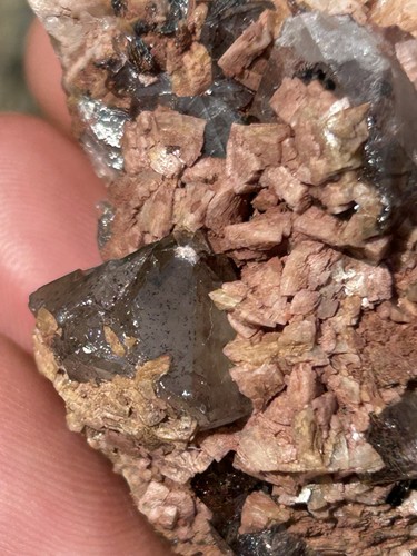 Smokey quartz crystals - quartz,