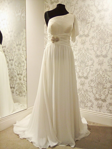 White one shoulder cap - white, one-shoulder
