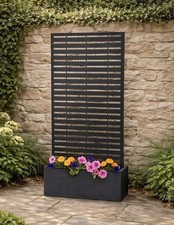 Slatted Planter with Trellis -