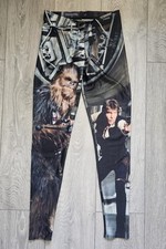 Ladies Size M Star Wars Han Solo Chewbacca Leggings Black Milk