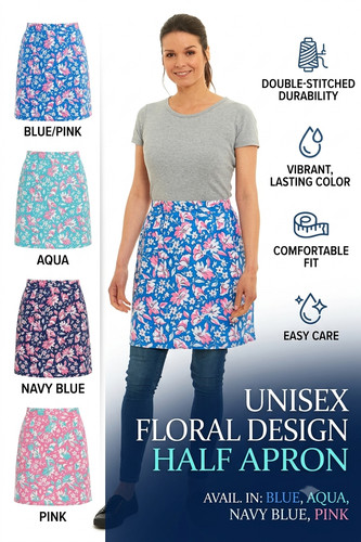 Floral apron women mens - floral,