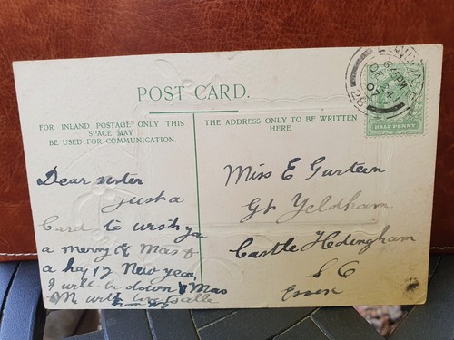 Genealogy postcard miss - genealogy,