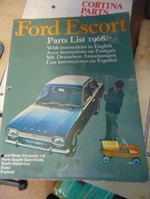 Ford Escort Mk1 Genuine 1968 Factory Parts List Manual VGC, Francais, Espanol,