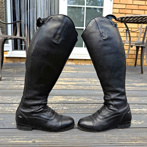Tredstep black leather long - black,