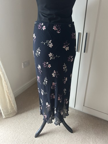 Black pink floral long - &,