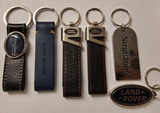 LAND ROVER MAIN DEALER LEATHER AND METAL KEYRINGS X6 JOBLOT BUNDLE. COLLECTION.