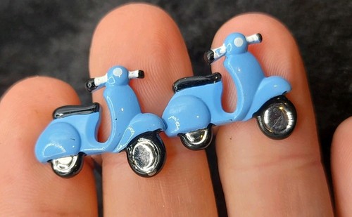 Pair silver plated blue - silver,