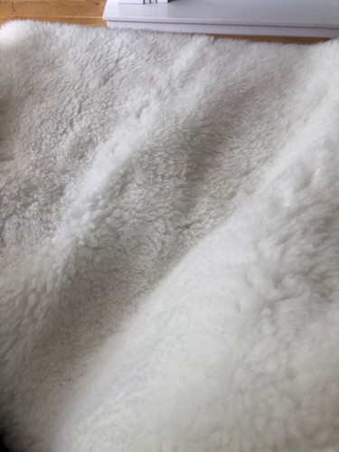 Faux sheepskin fur rug square - sheepskin,