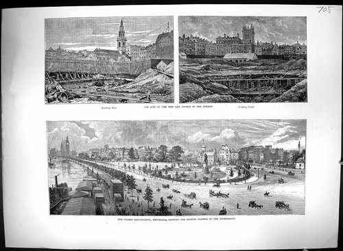 Old 1871 thames embankment - old,
