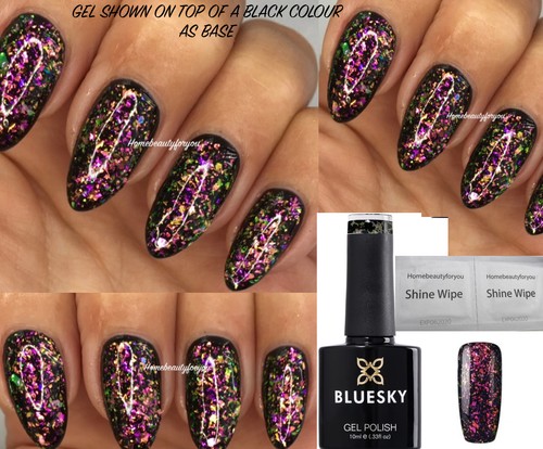 Bluesky gel nail polish - gel, galaxy