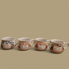 Set Of 4 Vintage 1970's Recipe Soup Bowls/Mugs