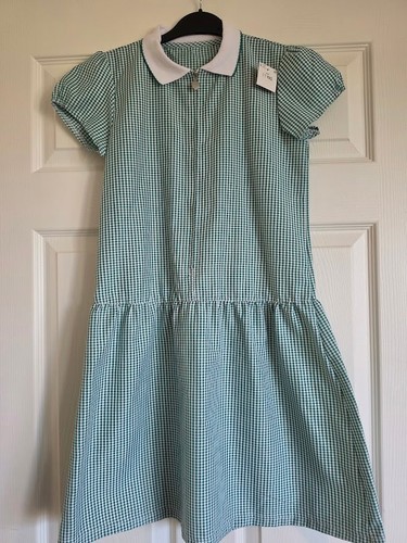 Green and white check girls